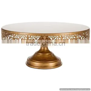 Copper Antique Round Metal Fancy Cake Stand thumbnail-1