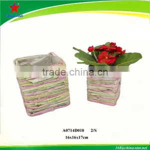 Natural Handmade Rattan Flower Vase thumbnail-1