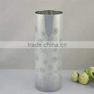 Large Tall Clear Glass Simple Modern Cylinder Flower Vase thumbnail-1