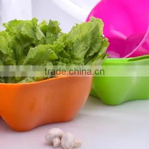 Plastic Vegetable Fruit Storage Basket for Kitchen,sink Kitchen Basket Washing Round Plastic Fruit Caddy Storage thumbnail-4
