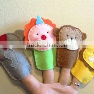 2017 Best Selling New Product Decorative Custom Handmade Fabric Fashion Innovative Animal Felt Finger Puppet Wholesale thumbnail-1