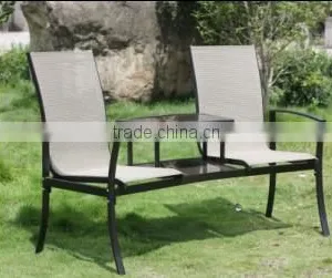Alu. Sling Chair KD Design Double Seat Garden Chair thumbnail-1