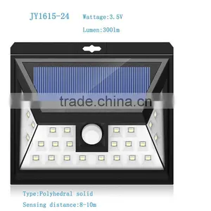 24 LED Solar Motion Sensor Light With 5 LEDs Both Side, 120 Degree Wide Angle Motion Sensor, Outdoor Wall Lights for Patio thumbnail-1