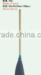 Festive Wood Handle Grass Broom thumbnail-1