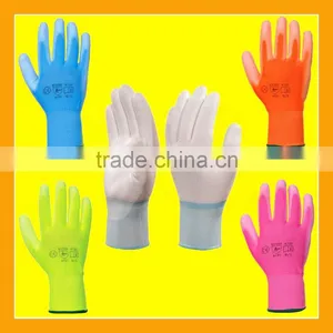 Cheapest PU Palm Fit Gloves Multi-colors Softtextile PU Glove Industrial Work Safety PU Coated Gloves thumbnail-1