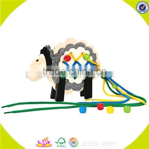 Wholesale Fashion Kids Wooden Threading Beads Popular Children Wooden Threading Beads W11E046 thumbnail-3