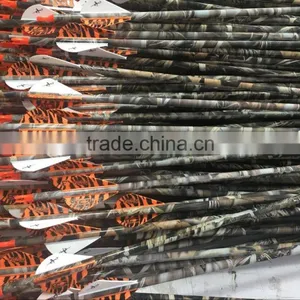 Mixed Camouflag Carbon Fiber Steel Arrows With 100gr Screw-in Points And Blazer Vanes thumbnail-1