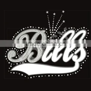 Bills Embroidered Iron-on Patches, Embroidered Rhinestone Motif thumbnail-1