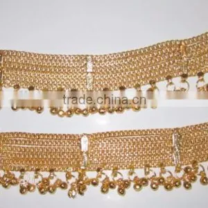 GOLD Tone Chain ANKLET PAYAL Foot Bracelet thumbnail-3