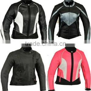 Womens Leather Motorbike Jacket thumbnail-1