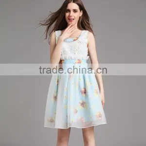 2015 HOYUGO Spring New Organza Soft Fabric Slim Dress thumbnail-2