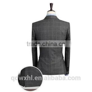 Cheap and Stylish 100% Wool Groom Mens Coat Pant Designs Wedding Suit thumbnail-5