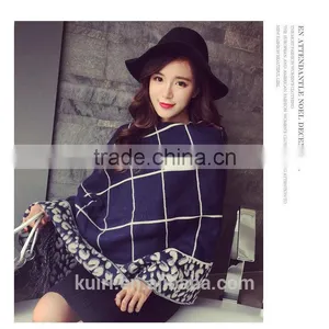 Korean Winter Warm Dual-purpose Cashmere Shawl Tassels All-match Lengthened Dancing Girl Pattern Scarves Wholesale thumbnail-6