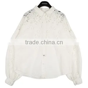 Custom Loose Lace Crop Top Blouse Fashion 2014 thumbnail-1