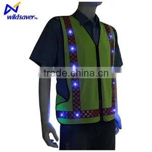 Flashing LED Lighted Reflective Safety Vest thumbnail-1