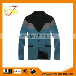 2014 Hot Sell Wholesale High Quality Long Sleeve Comfortable Men Cardigan With Button thumbnail-1