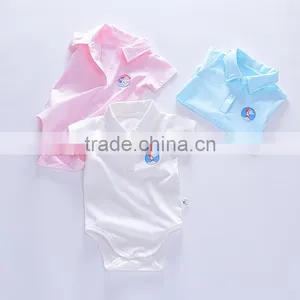 Factory Supply Plain Baby Body Suit 100% Cotton Baby Clothes Gown thumbnail-6