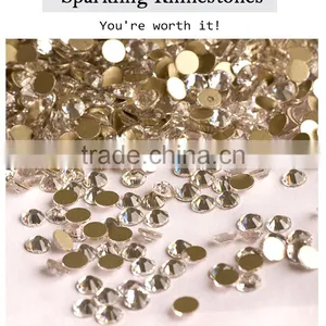 NHF 2058 Crystal BLING Chaton Flat Back Glass Nail Rhinestones thumbnail-3