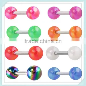 Acrylic Tongue Ring Barbells Industrial Earrings China Body Jewelry Wholesale thumbnail-1