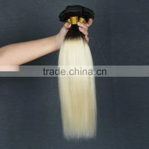 Factory Wholesale Price Two Tone Ombre Colored Hair Weave Bundles thumbnail-6