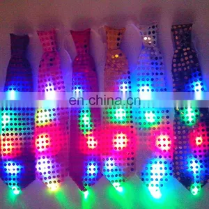 Color Changing Colorful Sequin Neck Led Tie thumbnail-2