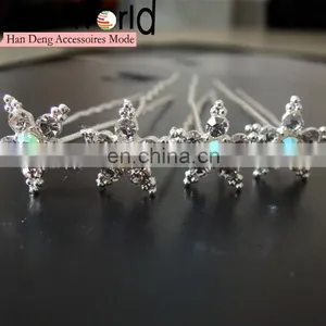 Crystal Women Bun Wedding Decorative Hairpin Hair Pin Sticks thumbnail-1