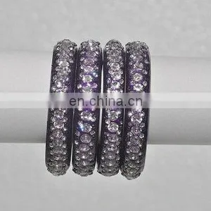 Indian Wedding Crystal Studded Glass Bangles thumbnail-1