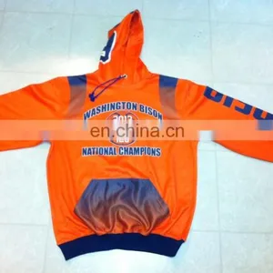 High Quality Sublimation Orange Hoodies thumbnail-1