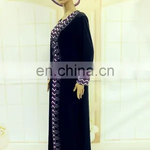 Islamic Women Crystal Cotton Abaya Kaftan Designs in Pakistan thumbnail-2