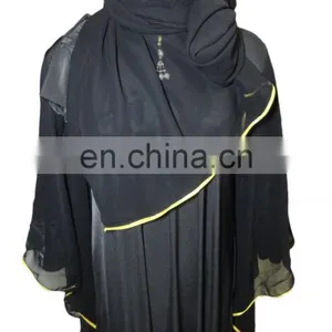 Plain Lycra Stretchable Burqa Abaya / Saudi Arabia Abaya 2017 (dubai Abaya 2017) thumbnail-2