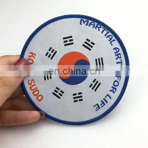 Custom Brand Logo Fabric Woven Patch/Badges For Islamic School Uniforms thumbnail-1