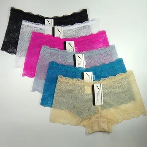 Yun Meng Ni Sexy Underwear Transparent Lace Women Boyshorts Mature Panty Lingerie For Women thumbnail-2