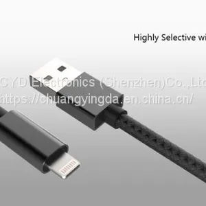 Best Wisdom Nylon Braided Alloy Metal Cable for IPhone and IPad thumbnail-1