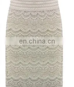 Ladies Lace Latest Pencil A- Line Skirt for Women Spring Summer 2020 thumbnail-2