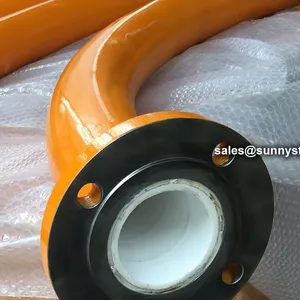 Alumina Ceramic Sleeve Lined Pipe Elbow thumbnail-2