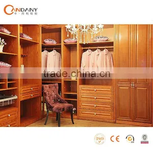 Open Style Solid Wood Wardrobe, Bedroom Wall Cabinet thumbnail-1