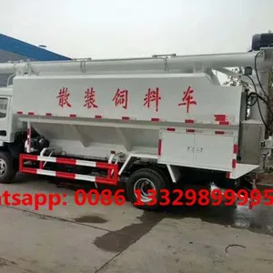 HOT SALE! YUEJIN Brand 130hp Diesel 8cbm 4T Bulk Feed Transported Vehicle for Chickenfarm for Sale thumbnail-3