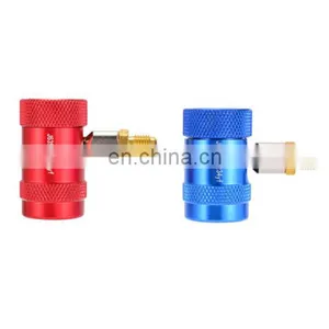 J639-R-1234YF H&L Quick Coupler Adapters Car A/C Manifold Charging Air Conditioner Refrigerant Brass Quick Couple R1234yf thumbnail-2