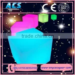 ACS RGB Color Changing LED Cube Stool thumbnail-1