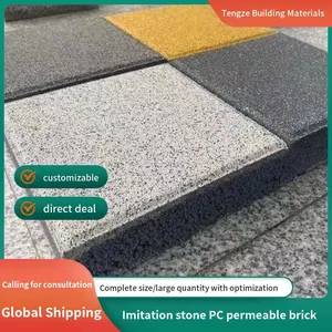 Imitated Stone Permeable Brick PC Brick Parking Space Sidewalk Brick Spanish Brick Pavement Brick Paving Stone Green Area Brick thumbnail-1