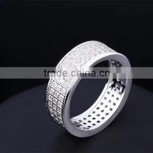 Fine Wedding Band Lead Free Luxury Brass Jewellery Classic Cubic Zircon Ring thumbnail-3