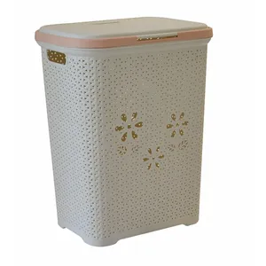China Custom Plastic Injection Molding Bathroom Dirty Clothes Hamper Laundry Basket Mould thumbnail-2