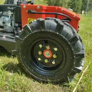VIGORUN Industrial 224cc 4-Stroke Petrol Gasoline Engine 24V Steel Chassis Self Propelled Remote Control Steep Slope Mower thumbnail-4