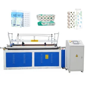 Toilet Tissue Paper Rewinder Machine Good Quality Toilet Paper Making Machine Price for Small Factory thumbnail-1