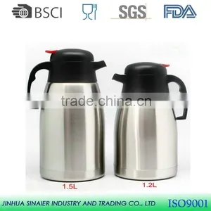 LFGB/EU Double Wall Stainless Steel Arabic Coffee Pot Dallah 1.2/1.5/2.0L thumbnail-4