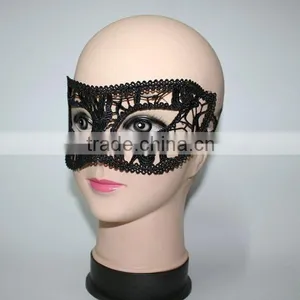 Ladies Sexy Pretty Evening Party Hollow Lace Masquerade Eye Mask Black/White Masquerade Ball Eye Masks thumbnail-6