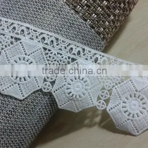 Mitaloo White Lace Trim Cotton Watersoluble Lace M08001 thumbnail-4