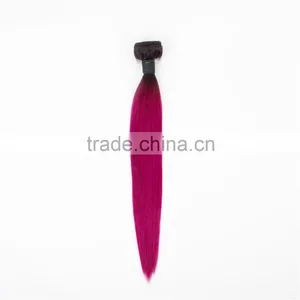 Cheap Ombre Human Hair Extension From 8" to 28" Black and Red Ombre Hair thumbnail-4