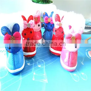 PU Material Winter Cartoon Rabbit Pet Shoes Dog Shoes Pet Supplies for Teddy & Pomeranian thumbnail-1