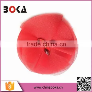 BOKA Rhinestone Organza Flower Motif, Red Voile Flower thumbnail-2